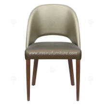 Nordic army green leather Fenice dining chairs